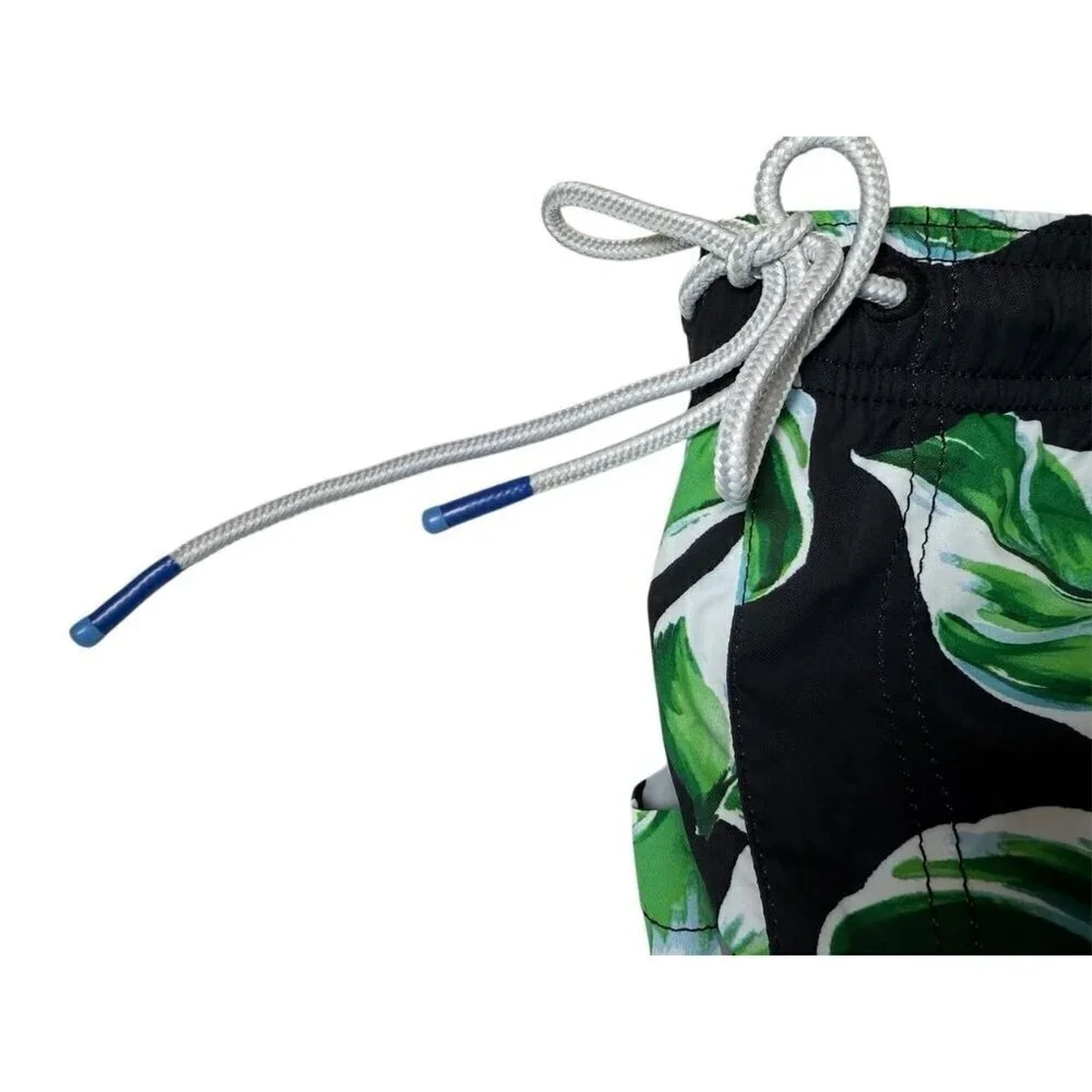 Tommy Bahama Mens Tropical Green Black Big Tall Harbor Swim Trunks Sz 3XLB New